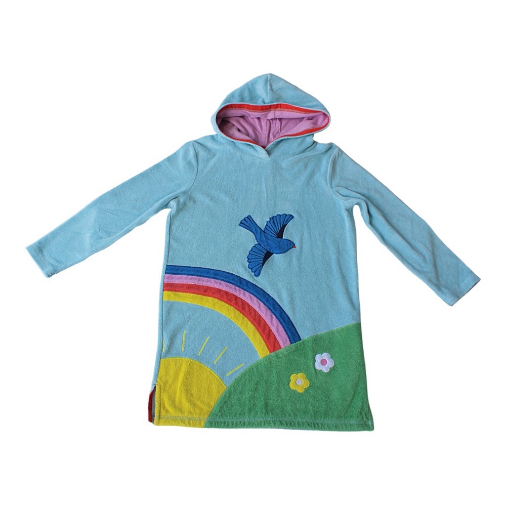 Mini Boden Towelling Hooded Cover Up / Dress Size 9/10